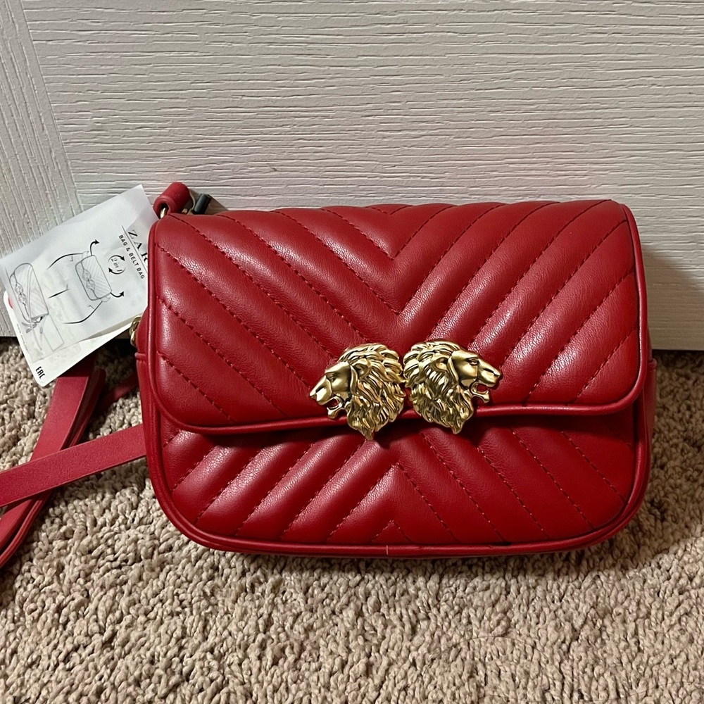 Zara red bag